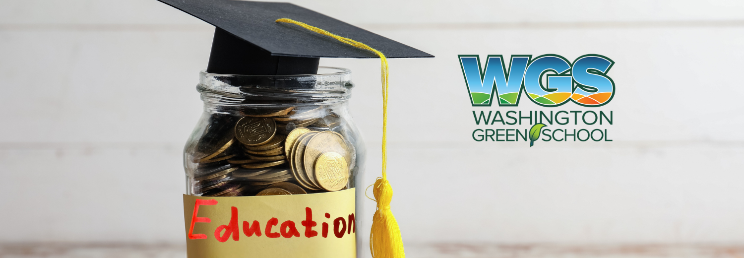 Graduation hat on jar of coins