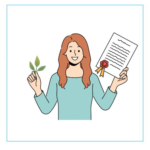 Girl holding certificate