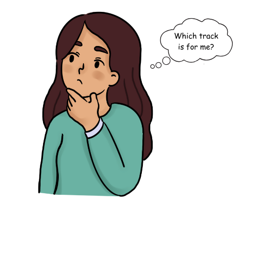 Girl thinking about a decision she needs to make.