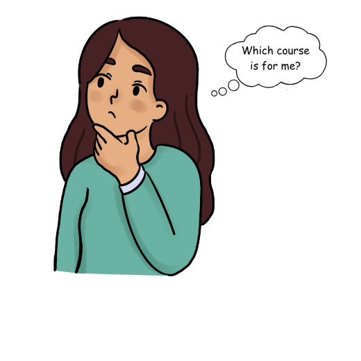 Girl thinking about a decision she needs to make.