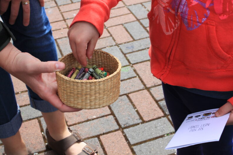 Farmers Market Flash crayon distribution
