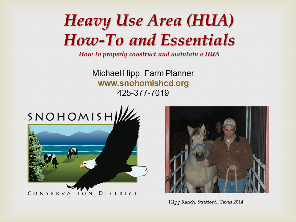 Visual guide detailing how to design a Heavy Use Area, including essential tips and information.