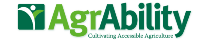 The logo for National AgrAbility. It says AgrAbility, Cultivating Successful Agriculture