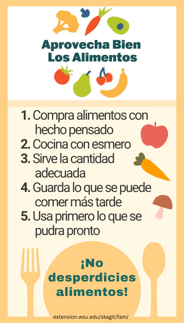 Use food well sticker design (Spanish)