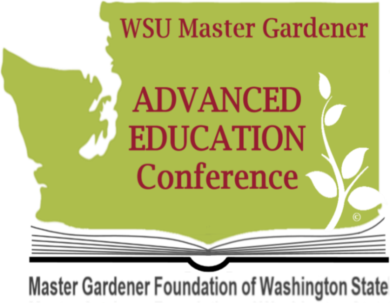 WSU Master Gardener Foundation logo, depicting a plant symbol alongside the foundation's name, emphasizing gardening education.