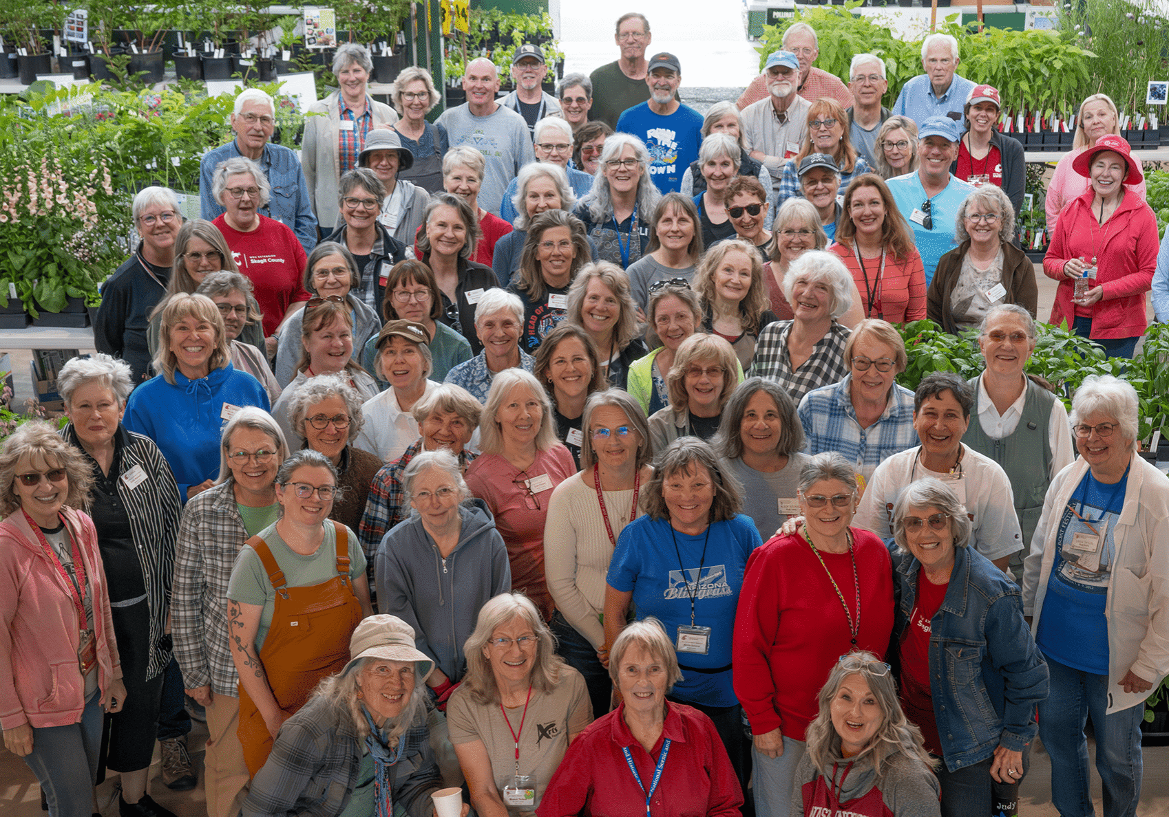 Skagit County Master Gardeners at the display garden