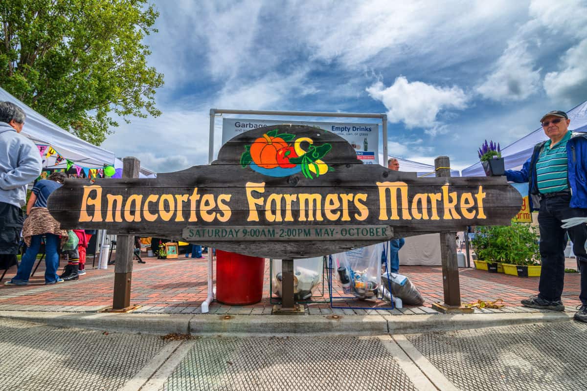 Anacortes Farmers market sign