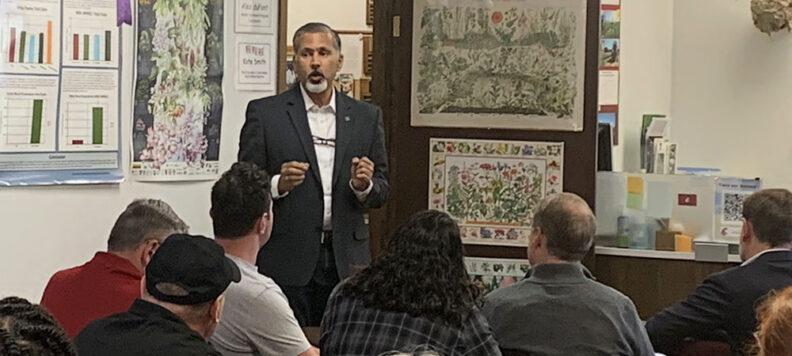 WSU CAHNRS Dean Raj Khosla addressing the need for statewide extension programs.