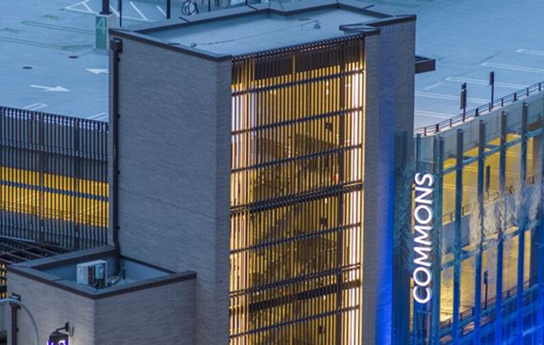 Mount Veron Library Commons at twilight