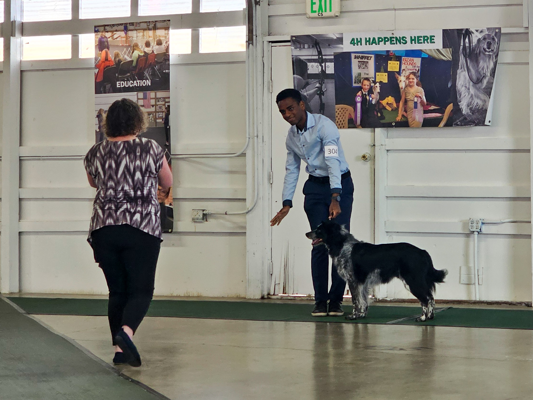4-h dog member showing his dog