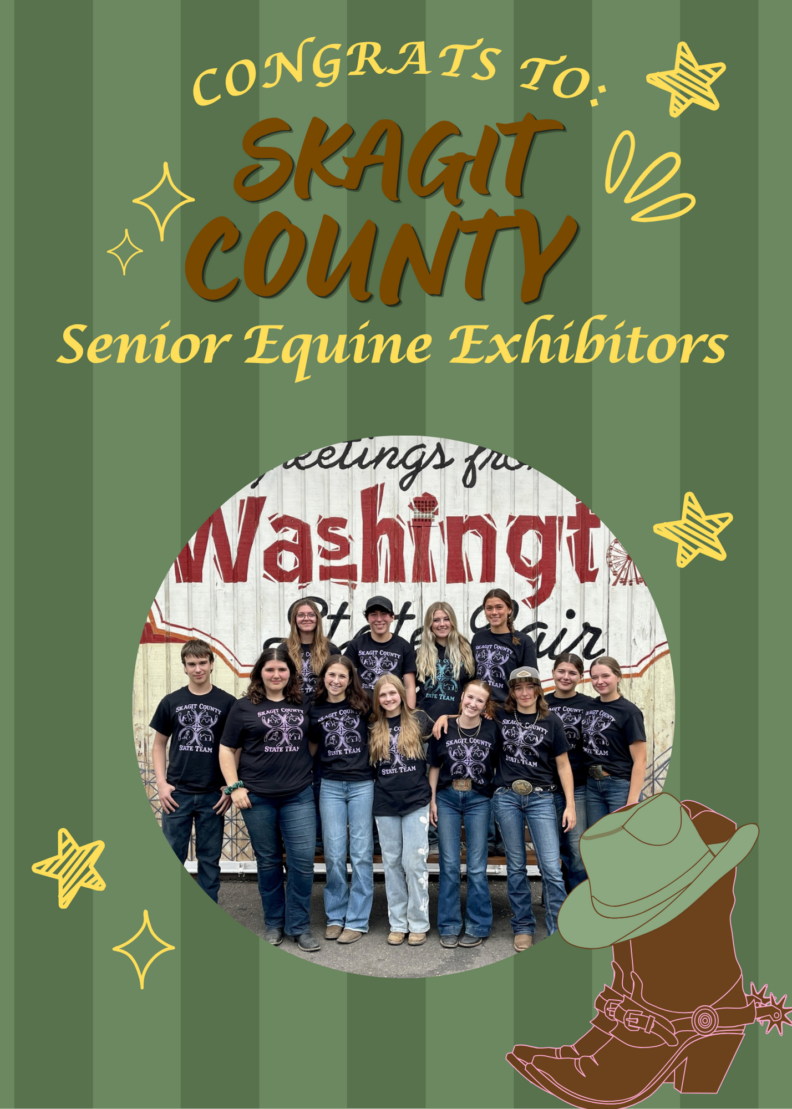 Green Skagit County Senior Equine Exhibitor State Fair Flyer