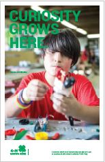 Boy assembling electronic components for 4-H STEM project