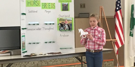 4-H youth making a public presentation