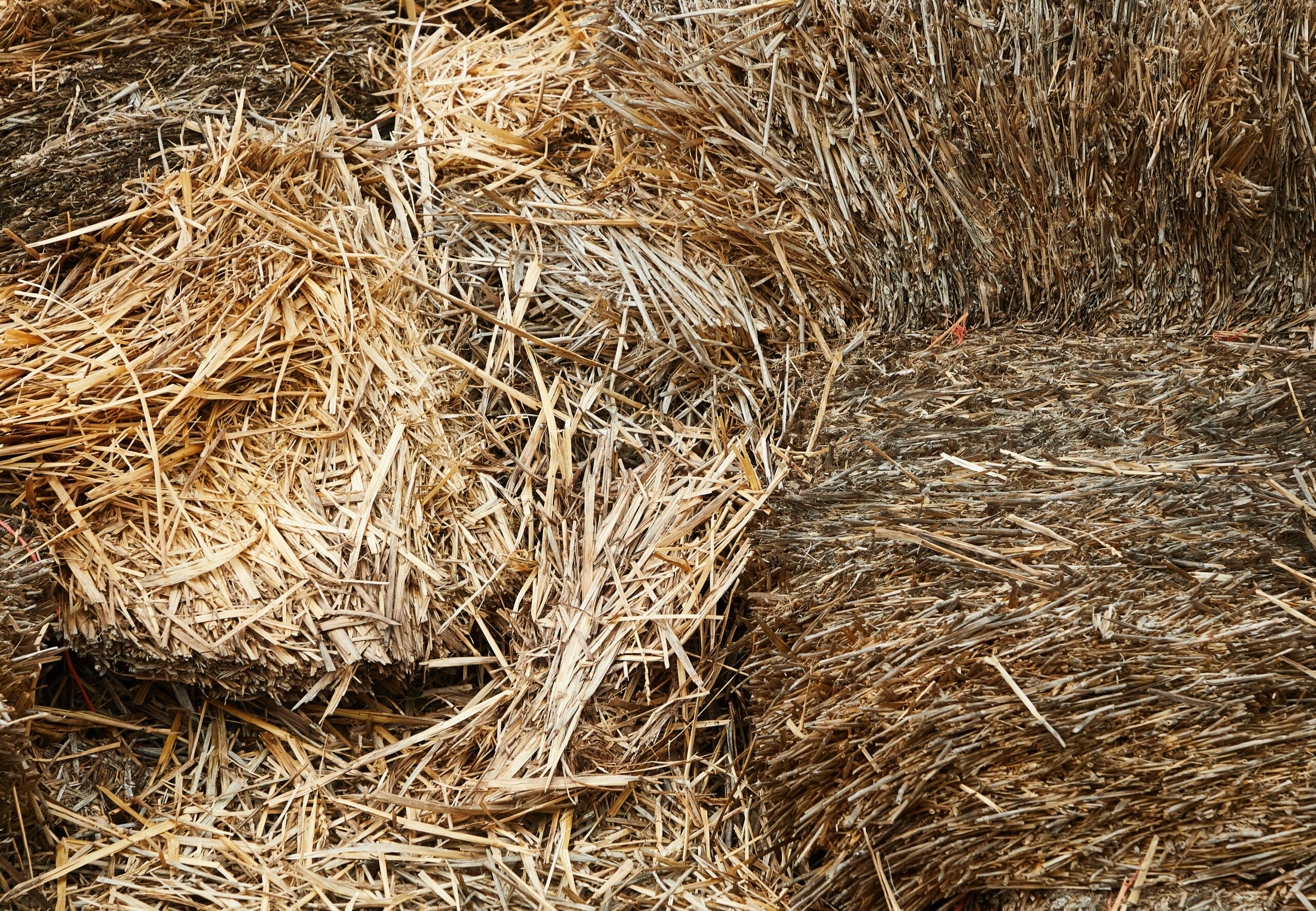 Pile of straw bales.