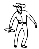 Image shows a hand drawn depiction of a judge gesturing "Leaving the course" by Horizontal circular motion