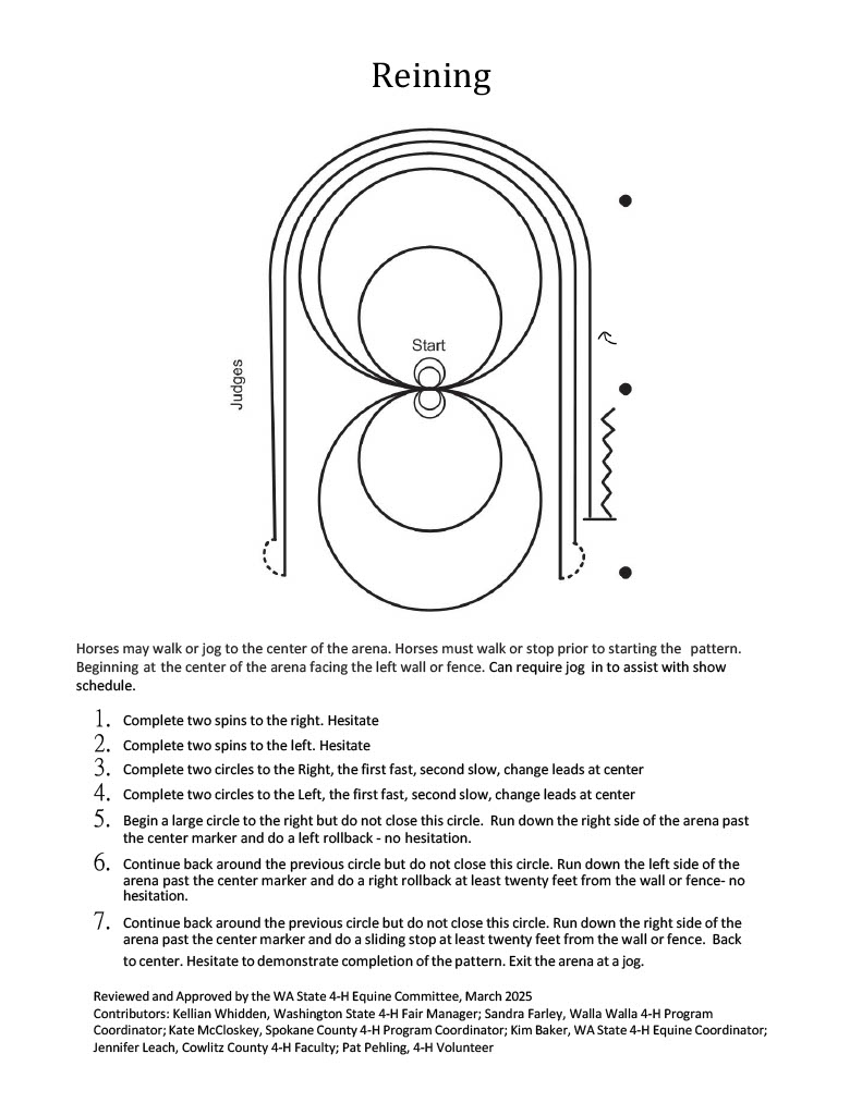 Reining Pattern - State Fair F, description is explained in further detail below image