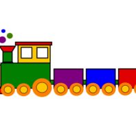 cartoon train.