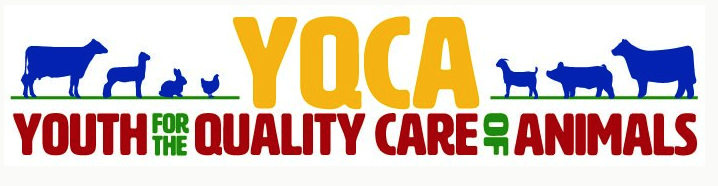 Youth for the Quality Care of Animals logo, showing typical livestock animals.