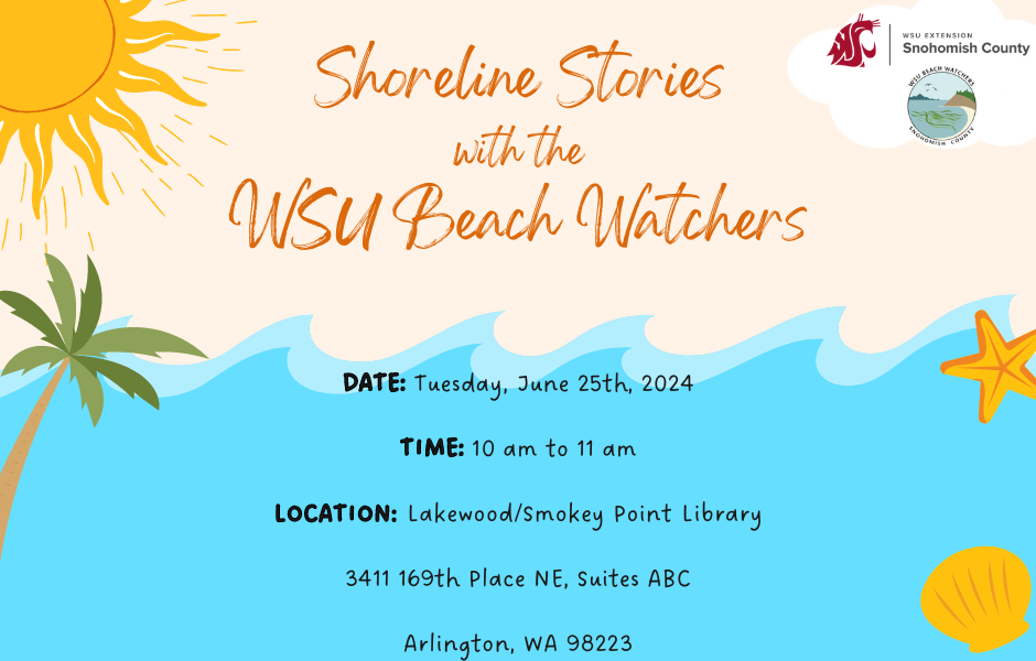 Shoreline Stories with the WSU Beach Watchers date, time, and location