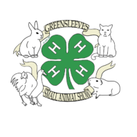 Greensleeves Spring Small Animal Show logo. Rabbit, cat, cavy, and poultry.
