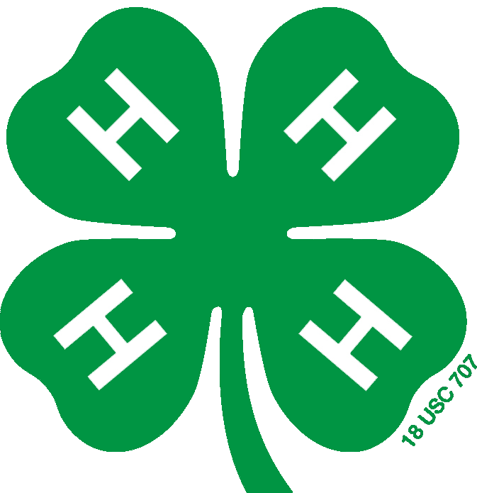 4-H clover emblem with transparent background.