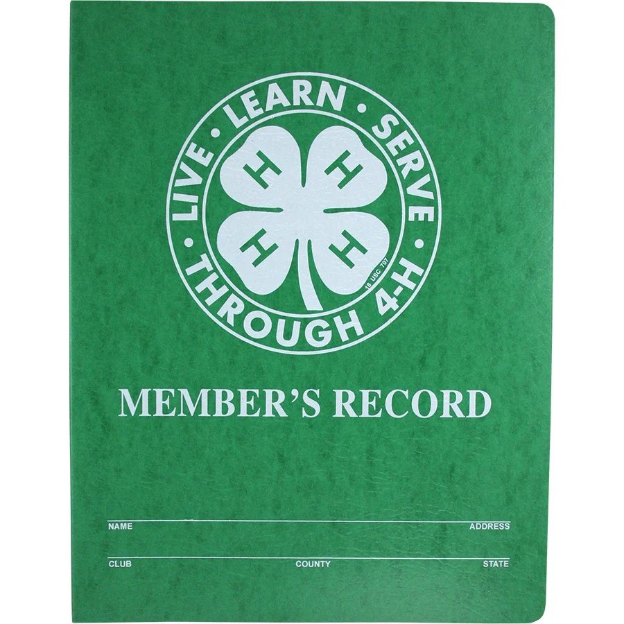4-H record book cover.