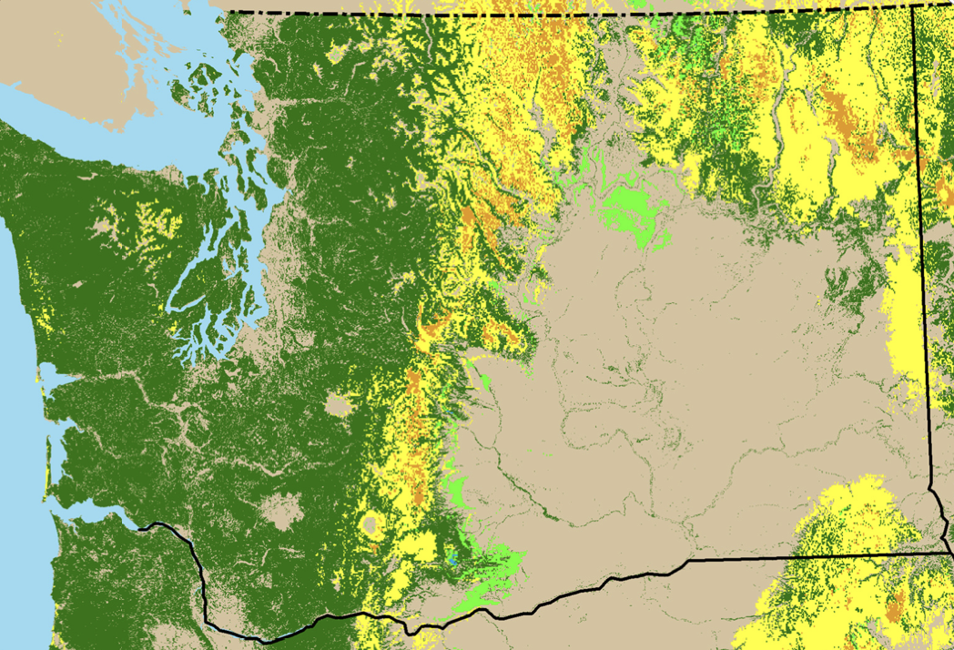 Washington state map