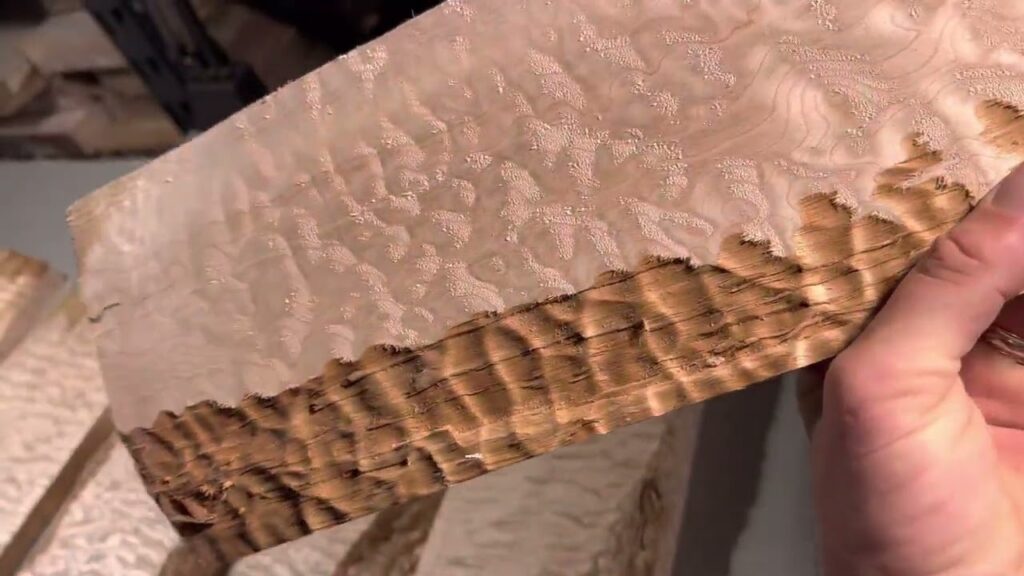 A slab of figured maple