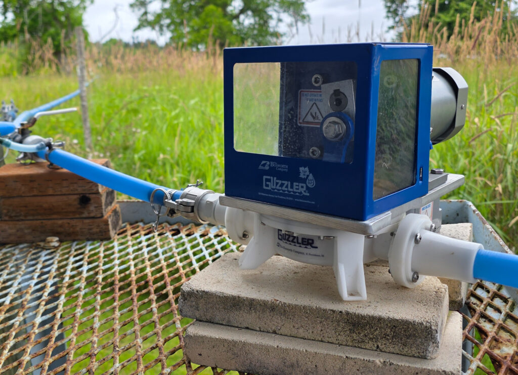 A diaphragm vacuum pump.