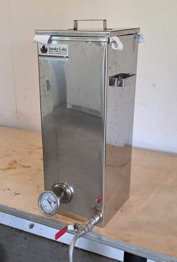 A cone filter for maple syrup.