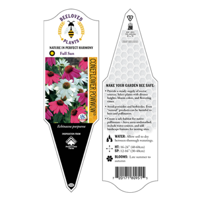 Front and back view of a plant tag