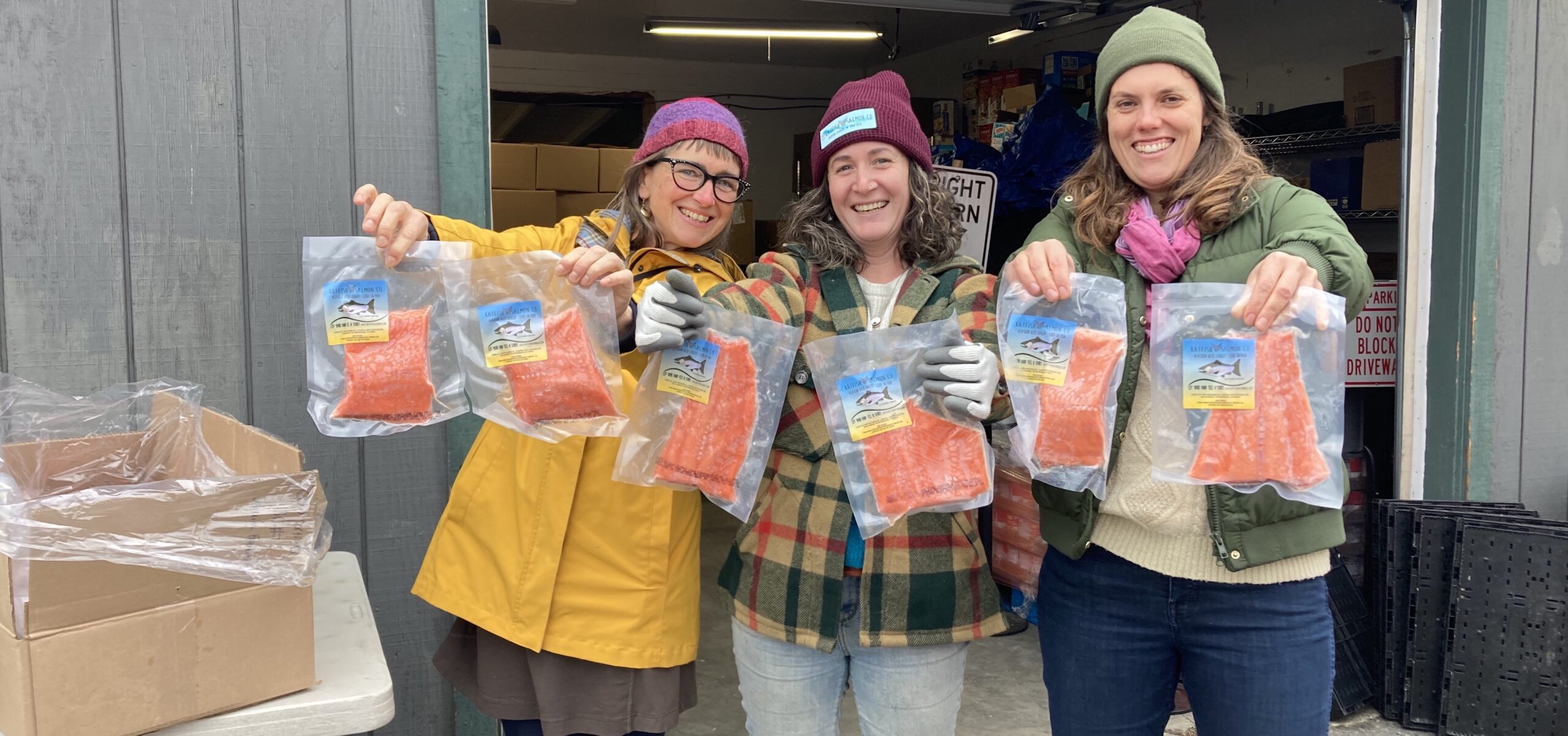 Delivering local salmon to the Sequim Food Bank