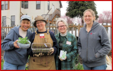 4 Master Gardeners will be ready to answer gardening questions at 5th Street on April 12th.