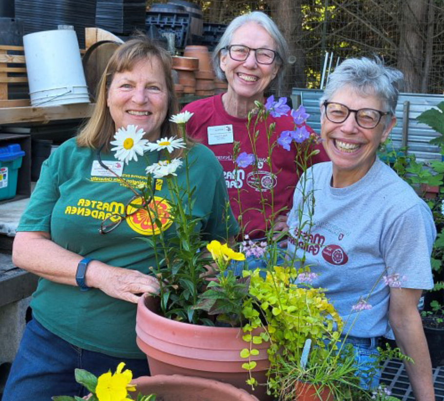Susan Kalmar, Judy English, and Jeanette Stehr-Green pose for a picture.