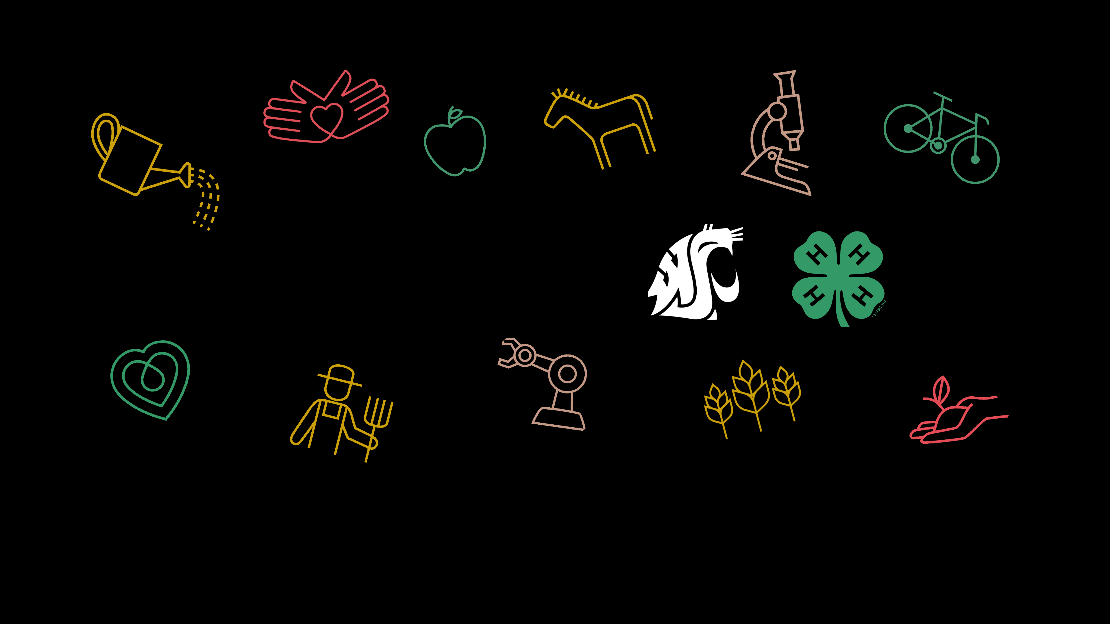 background image of animals and people with WSU and 4-H logo