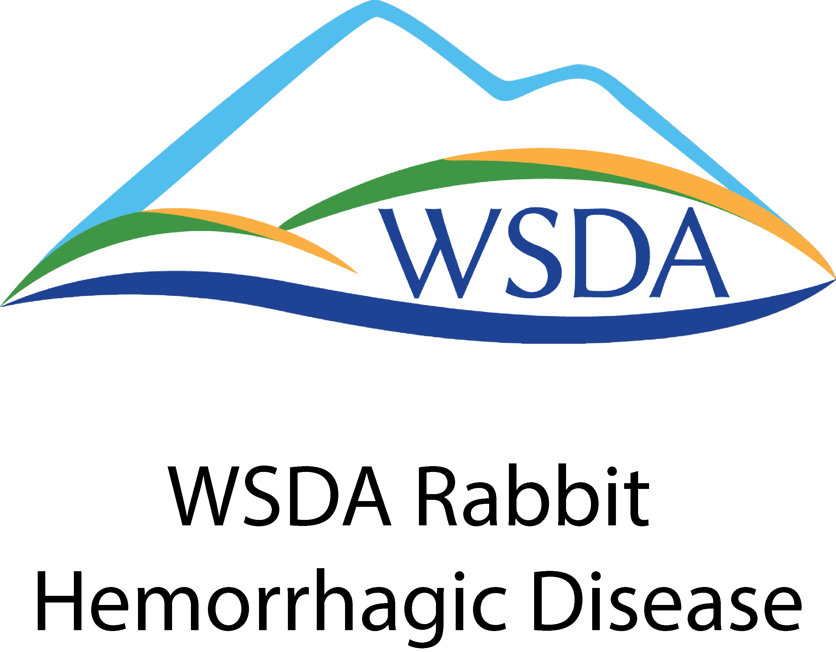 WSDA logo and words saying WSDA rabbit hemorrhagic disease