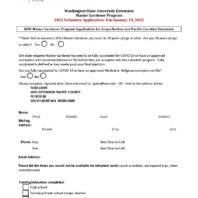 Image of the 2022 Master Gardener Application