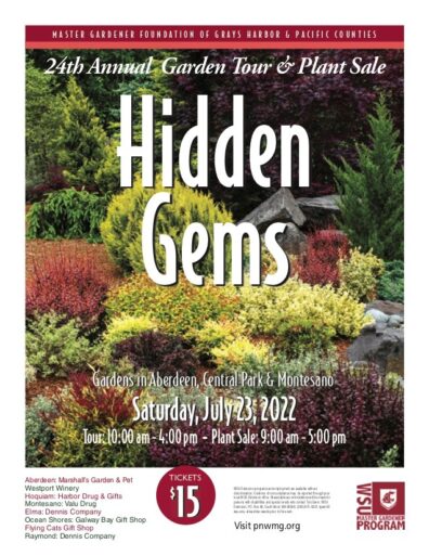 2022 MGV Garden Tour Poster for Grays Harbor and Pacific Counties
