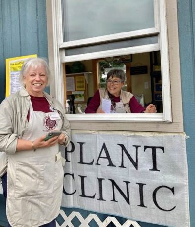 Master Gardener Volunteers awaiting clients at the plant clinic offered during the Grays Harbor County Fair