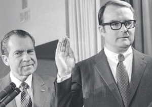 Bill Ruckelshaus and Richard Nixon.