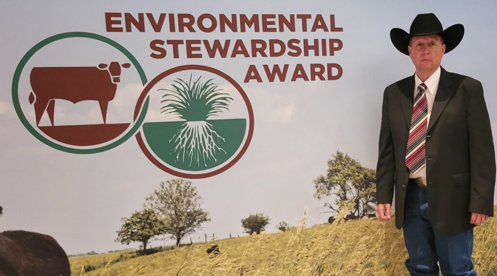 Allen Miller receiving Environmental Stewardship Award