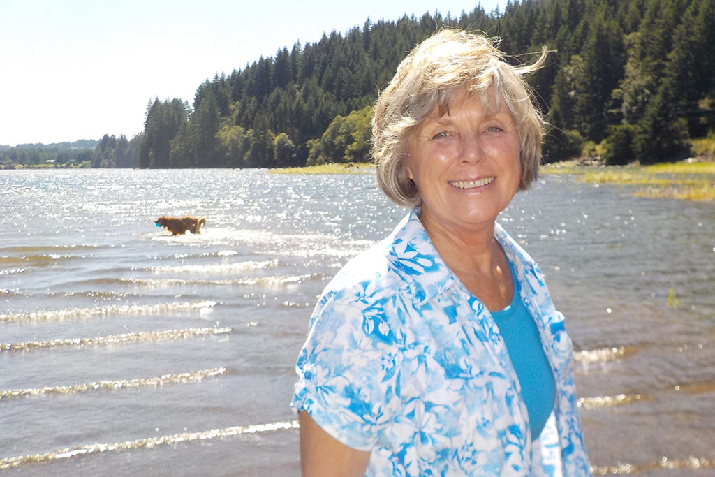 Catching standing alongside a river.