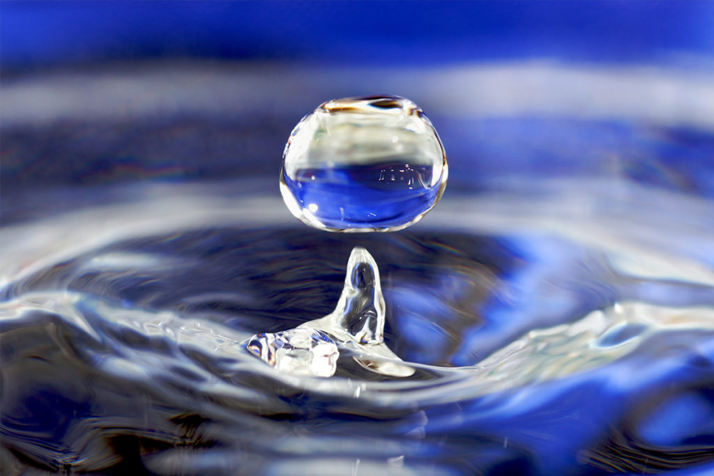 A water drop.