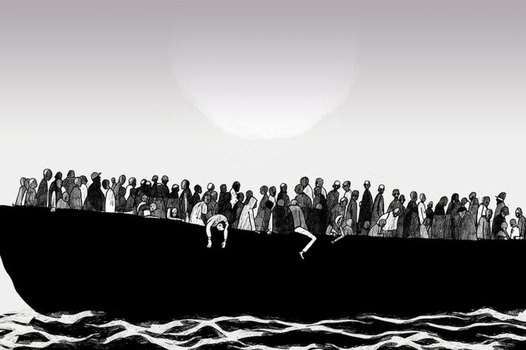 Cover art from 'Refuge: Rethinking Refugee Policy in a Changing World'.