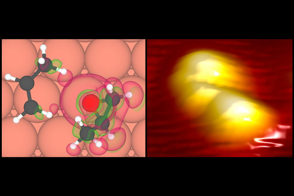 Computer generated image of nanoscale interactions.
