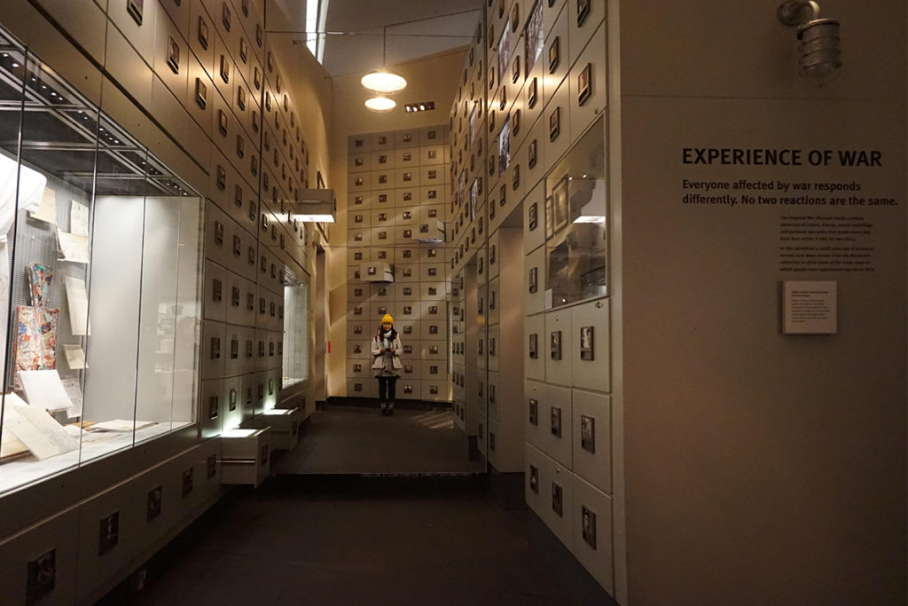 Chien-Yi Chu at a war museum in Manchester, England.