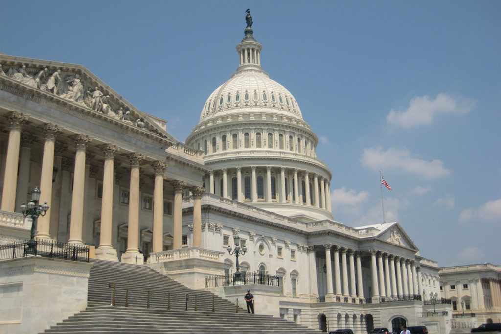 Exterior of the U.S. Capitol Building.