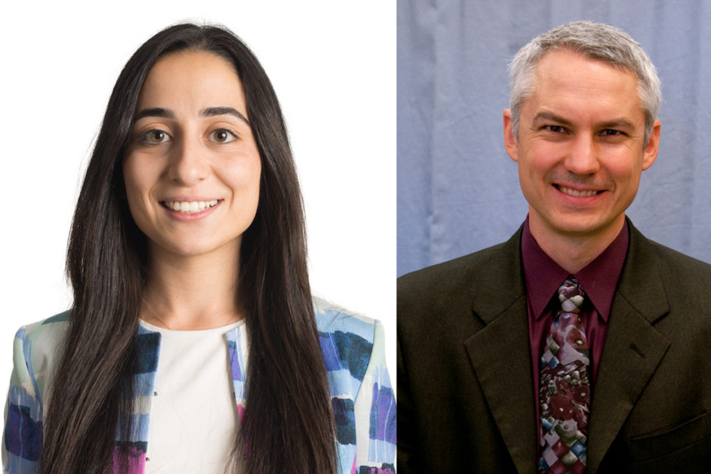 Closeup of Idil Akin and John McCloy