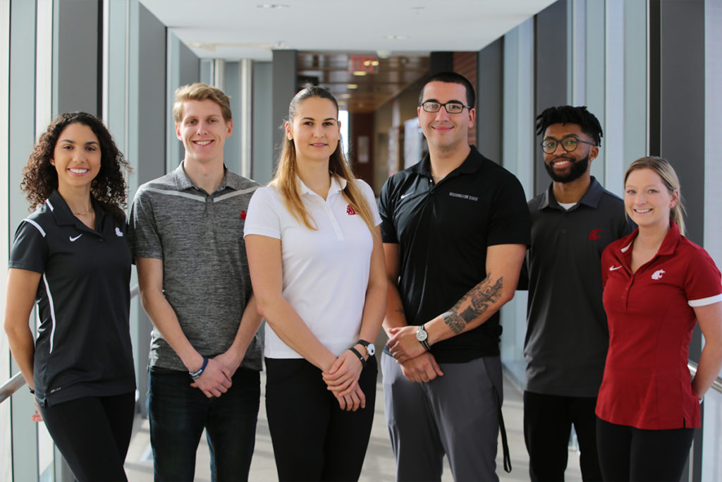 Closeup of WSU Sport Management students