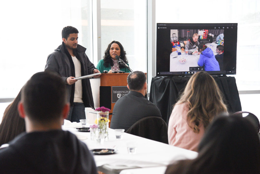 A student presents at a previous National TRIO Day celebrations in the Tri-Cities.